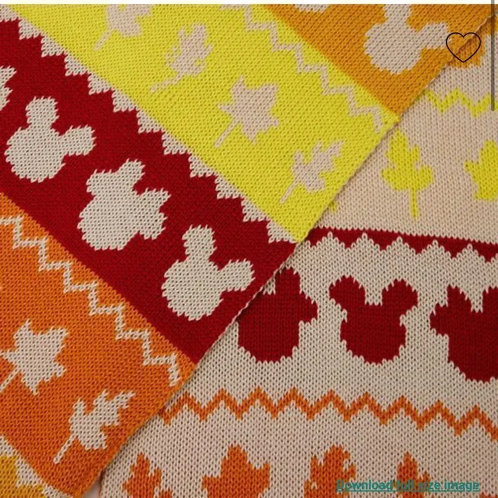 DISNEY Exclusive Disney Fall Mickey and Minnie Mouse Fair Isle Scarfw/pocket nwt